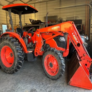 Tractor de orugas Kubota M6060 usado de 40HP con cargador frontal, cabina, motor y bomba de alta precisión, ahora en stock para la venta - Product Image 2