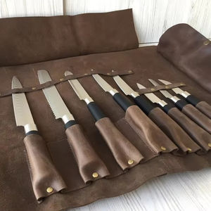 กระเป๋าใส่มีดทำมือจากหนังแท้ สายรัดแน่นหนา ป้องกันกลิ่น สำหรับเชฟมืออาชีพและใช้งานทั่วไปในครัว - Product Image 4