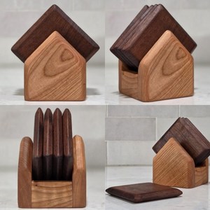 Posavasos Cuadrados de Madera, Resistentes al Calor, Reutilizables, para Mesa de Comedor, de Alta Calidad - Product Image 5