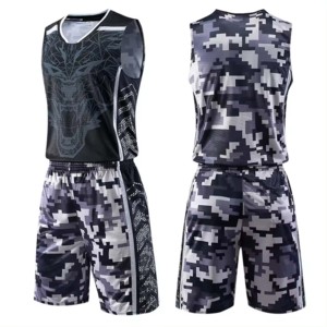 Conjunto de Camiseta de Baloncesto sin Mangas para Hombre, Cuello Personalizado, Impresión Digital, Absorbe la Humedad, Cintura Elástica, Nombre del Equipo Personalizado, Todas las Temporadas - Product Image 1