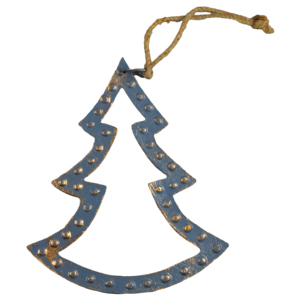 Sapin de Noël à suspendre, design peint avec finition métallique solide, décoration de Noël pour la maison, design à suspendre - Product Image 4