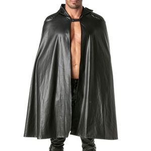 Disfraz de gladiador de cuero negro para hombre con capa y cadenas, estilo camiseta muscular - Product Image 2