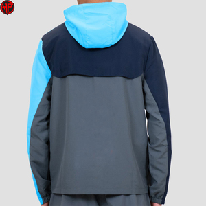 <b>Men's</b> Color Block Windbreaker <b>Jacket</b> Lightweight Breathable Hooded Outerwear Custom Logo Sports Casual Wear Nylon <b>Jacket</b> - Product Image 5