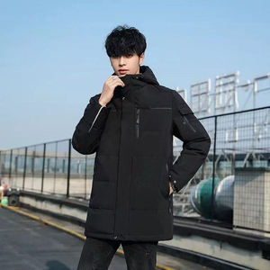 2026 Winter <b>Men's</b> <b>Long</b> Oversize 5XL Hooded Zipper Closure Eco-Friendly Breathable Bubble Puffer Down <b>Coat</b> - Product Image 6