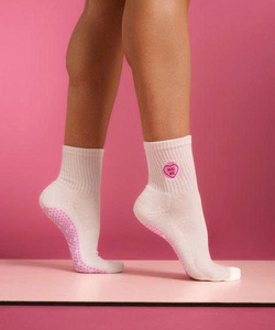 Calcetines Deportivos Heart Grip, Antideslizantes, de Algodón Elástico, Transpirables, Cómodos, para Yoga, Pilates, Fitness, Modernos, para Entrenamiento en Interiores - Product Image 3