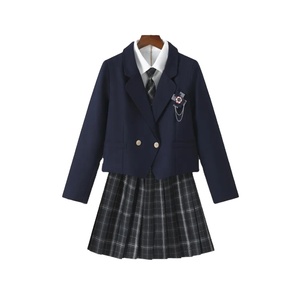 Uniforme scolaire japonais soie coton pull de haute qualité printemps automne tricoté style collège JK uniforme Cardigan étudiant filles - Product Image 4