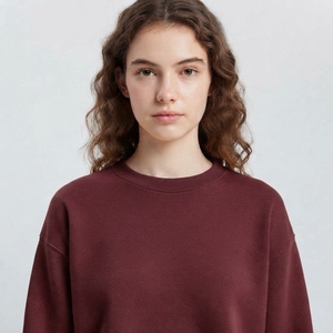 Sudadera Corta de Moda para Mujer, Manga Larga, Cuello Redondo, Informal, Cómoda, de Tela Suave, Ropa Personalizada - Product Image 5