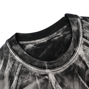 T-shirt surdimensionné en coton 100% 280GSM avec motif graphique personnalisé DTG / T-shirt vintage délavé à l'acide - Product Image 5