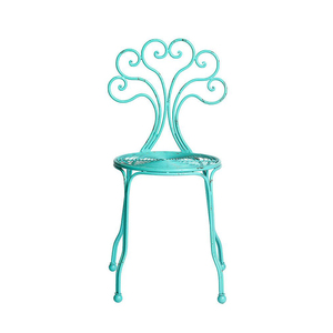 Traditional Iron <b>Dining</b> <b>Chair</b> with Scroll Back Design for Outdoor Use Stable Antique Style Home Furniture - Product Image 4