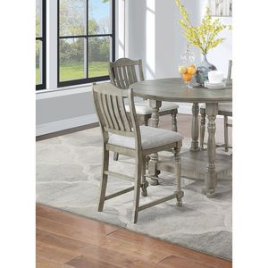 Set di 2 Sedie da Pranzo Alte Classiche Grigio Chiaro con Cuscino Imbottito e Design con Schienale a Doghe Aperte - Product Image 4