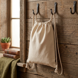 Customizable Cotton Tote <b>Bag</b> <b>Drawstring</b> Reusable Grocery Shopping <b>Bag</b> 15x20cm | Plain Design Eco Friendly Promotional Carry <b>Bag</b> - Product Image 4
