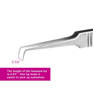 Pinzas para Pestañas de Precisión, Pinzas de Acero Inoxidable para Aplicación e Isolación de Extensiones de Pestañas - Product Image 3