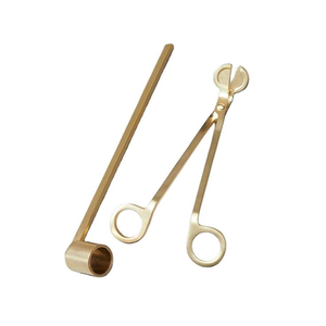 Ensemble d'outils pour bougies en acier inoxydable : coupe-mèche et éteignoir - Product Image 1