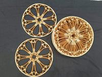 Napperons de luxe festonnés en rotin, faits à la main, en osier tressé, à motif circulaire, Ninh Binh, pour table de mariage et de réception