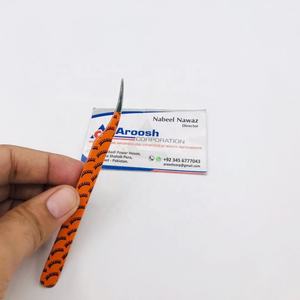 Pince à épiler professionnelle de volume pour cils en acier inoxydable d'isolation orange de haute qualité - Product Image 1