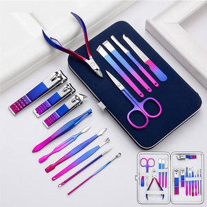 Kit de pédicure professionnel, ensemble de manucure, outils de soin des ongles, 7/10/12/15/18 en 1, outils de coupe-ongles en acier inoxydable, kit Naik - Product Image 1