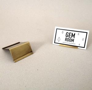 Porta Tarjetas de Visita Cuadrado de Latón Sólido de Lujo, Soporte Minimalista de Metal para Tarjetas de Lugar, Porta Números de Mesa para Bodas, Exhibidor de Tarjetas de Nombre para Escritorio - Product Image 4