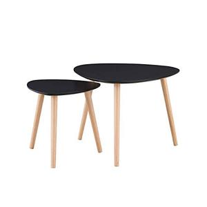 Table gigogne industrielle en métal avec plateau en métal, structure robuste, style loft moderne, design de mobilier gain de place - Product Image 1