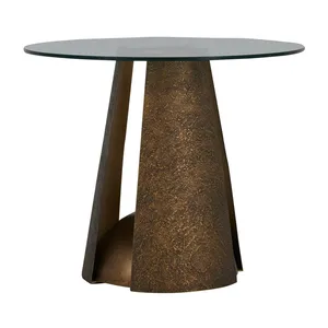 Mesa de Centro Artística Contemporánea de Metal con Acabado Premium, Superficie Flotante Tipo Mármol, Luz LED Integrada, Moderna y Elegante - Product Image 2