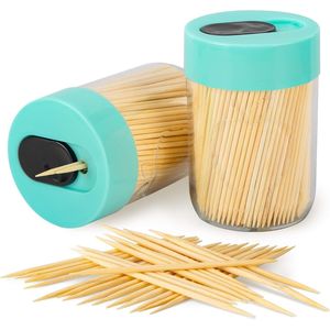 Portastuzzicadenti in Legno Naturale Robusto e Sicuro per Pulizia dei Denti, Decorazione Unica per la Casa, Regalo Insolito, Kit con 400 Stuzzicadenti - Product Image 1