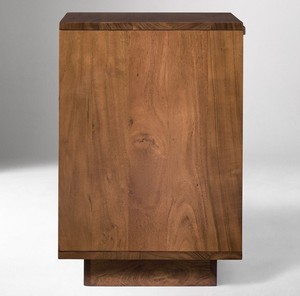 Modern Wood Nightstand With Rattan Weave Drawer <b>Storage</b> Midcentury Design Bedroom Furniture Single Drawer <b>Bedside</b> Table - Product Image 5