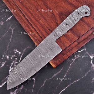Couteau de Chef Santoku en Acier Damas Fait Main, Lame Vierge, Manche Plein, Couteaux de Cuisine Japonais, Fourniture de Matériaux, Vente en Gros, Meilleur Prix - Product Image 5