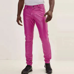 กางเกงหนังผู้ชายทนทาน หนังนุ่ม สวมใส่สบาย ดีไซน์ทันสมัย เหมาะสำหรับใส่ในชีวิตประจำวันและออกงานปาร์ตี้ - Product Image 1