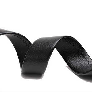 Ceinture automatique en cuir véritable noir avec boucle rectangulaire en plastique, solide, décontractée, durable, en cuir de vachette, moulage monobloc - Product Image 5
