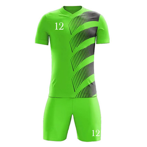 Tenue de football professionnelle 100 % polyester à séchage rapide et respirante avec logo thermocollé, uniforme de football vierge - Product Image 4