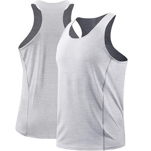Men Solid Knitted Mesh O-Neck <b>Singlets</b> Quick Dry Breathable Polyester <b>Running</b> Tank Tops Casual Stringers Basic Style Sports - Product Image 4