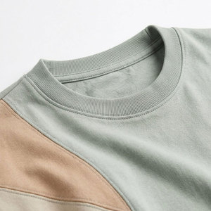 เสื้อยืดผู้ชายคุณภาพสูงทรงดรอปโชว์เดอร์ สีพื้น แขนสั้น เหมาะสำหรับแฟชั่นประจำวัน - Product Image 6