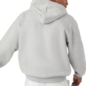 Sudadera con capucha de invierno estilo streetwear, color liso, con parche bordado, vintage, con lavado ácido, efecto desgastado por el sol, corte holgado, corta y extragrande - Product Image 2