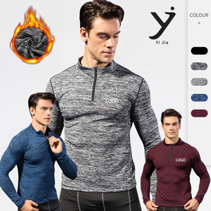 En stock – Vente en gros – Sous-vêtement de sport durable pour homme avec fermeture éclair 1/4 – Respirant, confortable, anti-transpiration, T-shirt de compression - Product Image 2
