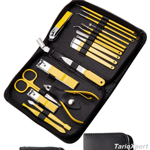 Stainless Steel Luxurious Pedicure & Manicure <b>Kit</b> <b>Nail</b> Clippers Grooming Set Yellow Personal Care <b>Nail</b> <b>Kits</b> - Product Image 2
