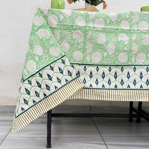 Cotton Hand Block Printed Eco-Friendly Customizable Indian Rectangle Modern Durable <b>Table</b> Cover <b>Runner</b> Floral Design Handmade - Product Image 6