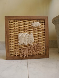 Marco de fotos de ratán hecho a mano con fibra natural, ideal para enmarcar arte o ilustraciones, para decoración boho, venta al por mayor desde India. - Product Image 6