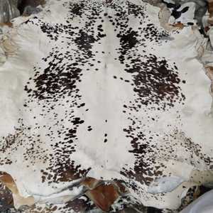 2027 Genuine Cow Skin Leather Full Pelt Hair on Black White Dot Geometric Pattern Breathable Varsity <b>Jacket</b> One Whole Leather - Product Image 5