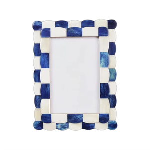 Marco de fotos artístico moderno plegable hecho a mano con incrustaciones de hueso indio, impreso con protección UV, de blossom craft india - Product Image 1