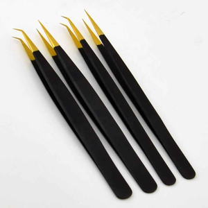 Hot Selling Professional Lightweight Stainless Steel Eyelash Tweezers Multi-Use New Style Pointed Tip OEM Design Made Pakistan - Product Image 4