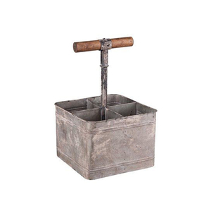 Vintage Industrial Wine Bottle Carrier Stand for Dining Room and Kitchen Countertop - Product Image 6
