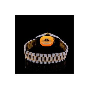 นาฬิกาข้อมือ NM JEWELLRY รุ่นหรูหรา ประดับไพลิน ระบบออโตเมติก ตัวเรือนสแตนเลสขนาด 20 มม. ฝังเพชร VVS มอยส์ซาไนต์ สำหรับผู้ชาย ขายส่ง - Product Image 3