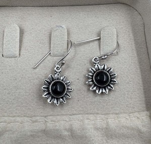 Trendy <b>Black</b> <b>Onyx</b> Designer <b>Earring</b> 925 Sterling Silver Plated Vintage Handmade Gemstone Drop <b>Earrings</b> for Women - Product Image 6