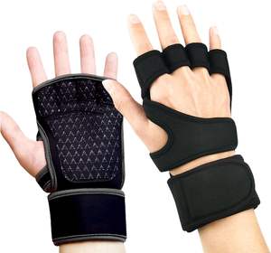 Gants de musculation respirants avec support pour les poignets, pour la salle de sport, l'exercice, l'entraînement et la remise en forme, sans doigts - Product Image 1