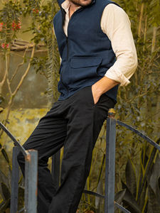 Chaquetas sin Mangas Personalizadas, Chaquetas Retro de Alta Calidad, 100% Algodón, Chaqueta Vaquera Vintage Lavada al Ácido para Hombre, con Cierre Personalizado - Product Image 4