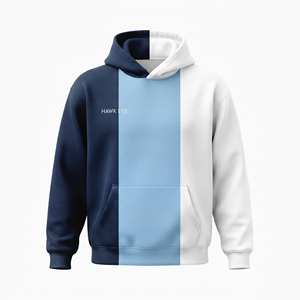 Sudadera con Capucha de Algodón Grueso para Hombre, con Logotipo Personalizado, Tres Tonos de Color, Estilo Casual Urbano, Talla Grande - Product Image 4