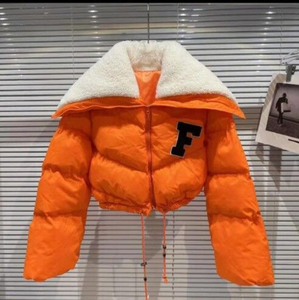 Manteau d'hiver matelassé pour femme 2022, en fausse fourrure, coupe courte, grande taille, style bomber, doudoune - Product Image 1