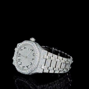 New Stylish Hip Hop Iced Out Diamond Jewelry Watches Automatic Arabic VVS Moissanite Watch Past Diamond Tester Watches UK USA - Product Image 1