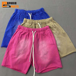 Pantalones Cortos de Felpa 100% Algodón con Efecto Desgastado, de Gran Gramaje, con Cordones Largos, Estilo Hip Hop, Ideales para Uso Casual - ¡Venta Caliente! - Product Image 6