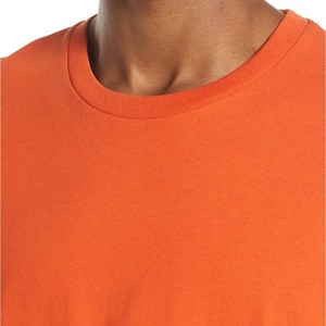 เสื้อยืดคอกลมแขนสั้นผู้ชายผ้าฝ้ายแท้ 100% สีทูโทน สั่งผลิตได้ตามแบบ OEM ระบายอากาศได้ดี แห้งเร็ว เหมาะสำหรับออกกำลังกาย พร้อมโลโก้ด้านหน้า - Product Image 5