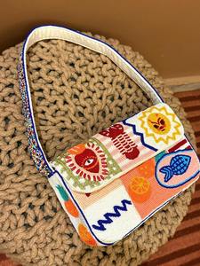 Bolso de mano personalizado con cuentas para el Mardi Gras, con cadena dorada, hecho a mano, festivo, para mujer - Product Image 4